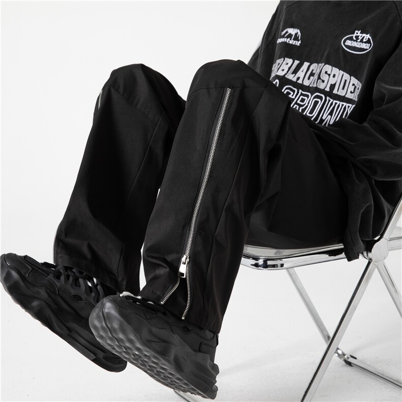 抖音品质春季新款机能拉链拼接宽松冲锋裤B315-K24025-p50控78,男装休闲裤,电商B315