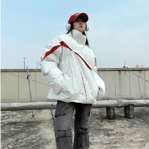 棉服美式高街高级感设计羽绒棉衣冬季帅气短款外套棉袄图片