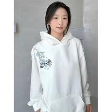 W10272-P55网图现货320克华棉美式高街刺绣连帽卫衣，男装卫衣，星座1608