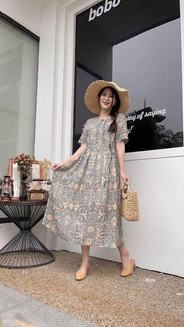 纯苎连衣裙小衫裤子裙子衬衣 时尚风 风淑女风休闲风，女装连衣裙，川哲