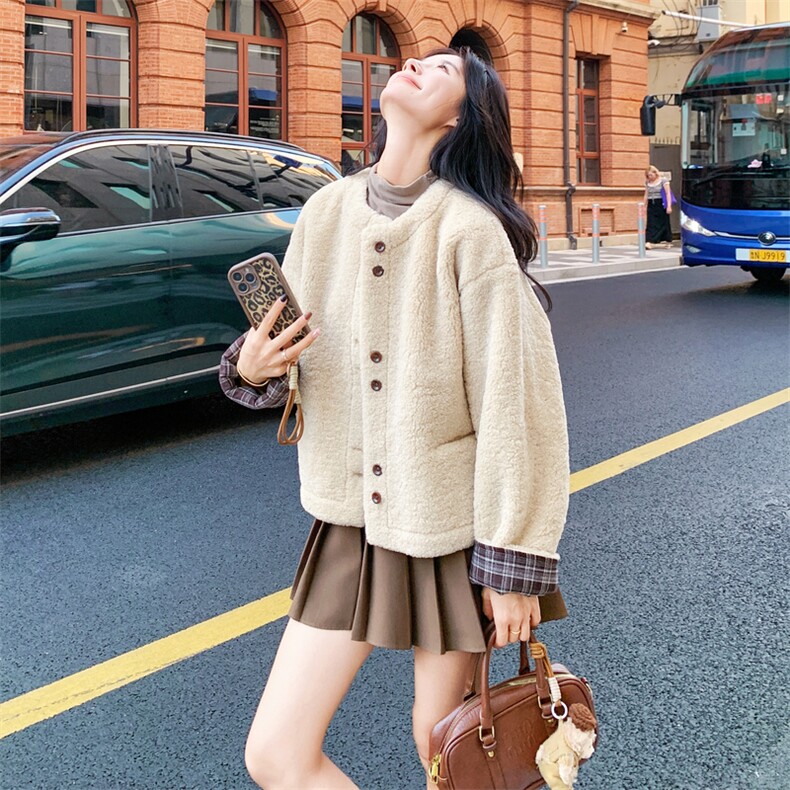 竞品毛呢外套,女装短外套,2B187