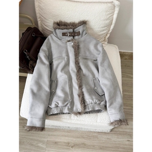 麂皮绒棉衣棉服外套 座山雕 D328-ZB2505-P118特图片