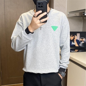 71561-特P45秋冬季修身卫衣男士时尚百搭圆领拼接撞色长袖t恤潮图片