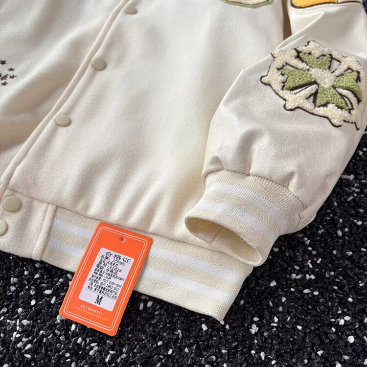 美式复古棒球服男女春秋款重磅刺绣vintage2025夹克宽松洋气外套,男装夹克,星座218-8