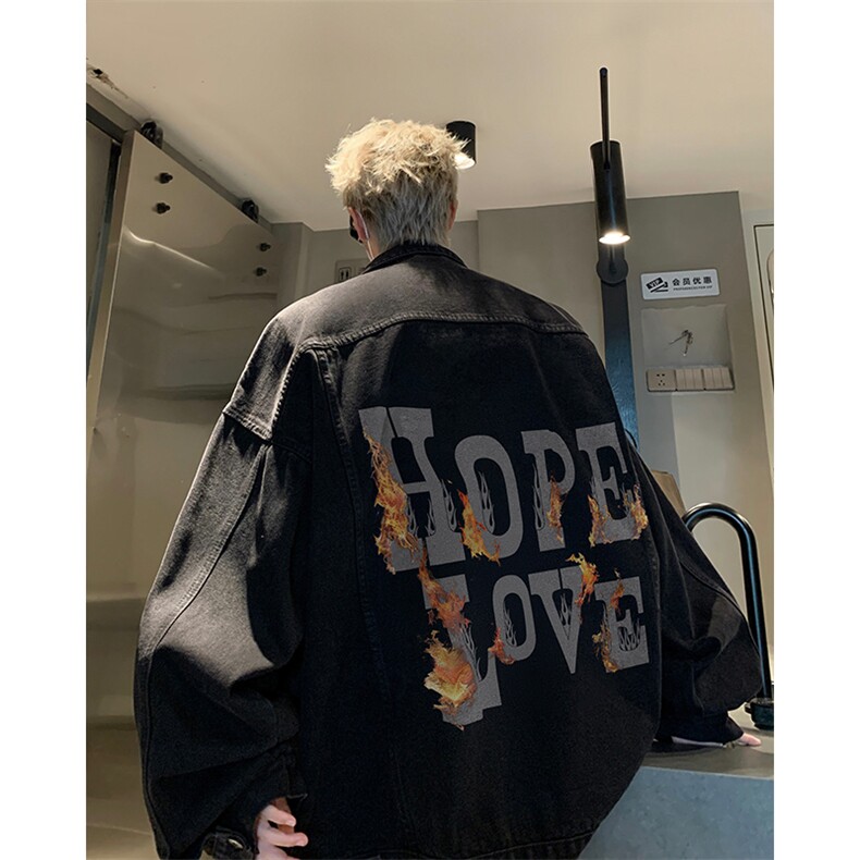 517A-8-N892-P88秋季新款现货美式大码牛仔外套，男装工装外套，星座517A-8（原B282）