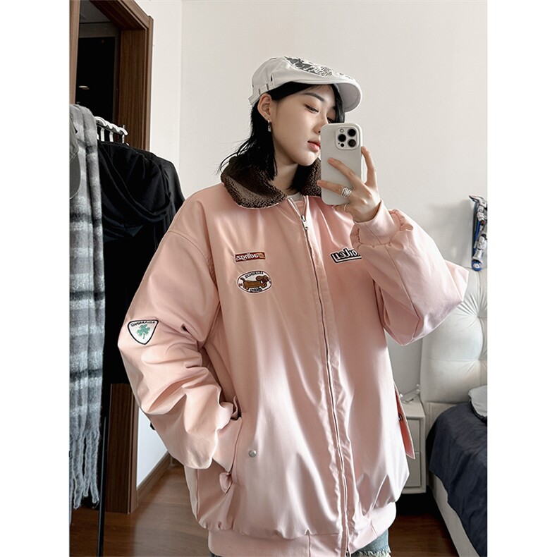 港风大码款宽松翻领加厚保暖棉服外套潮XZ213-MY9355-P148控168,男装棉衣,星座213