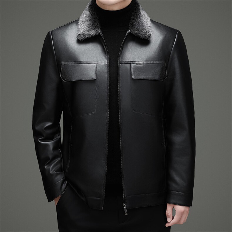 主推秋冬毛领90绒子白鸭绒羽绒服外套中年男士加大码皮羽绒服,男装羽绒服,钱塘723