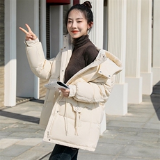 2024年冬季新款时尚休闲气质百搭中长款羽绒服，女装羽绒服，心心服饰