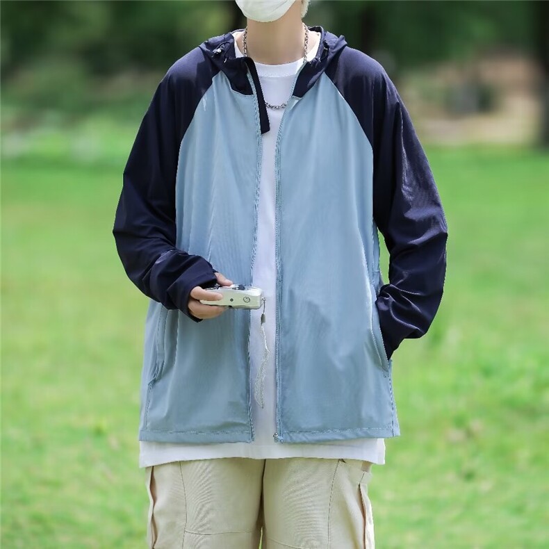 防晒衣男款夏季冰丝真抽绳外套户外防晒服男W9316，男装防晒衣，星座1116A-1（原606A）