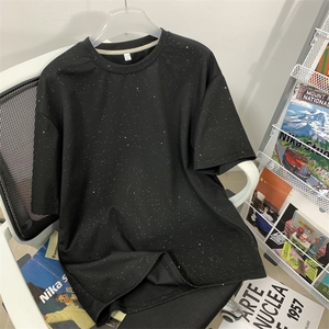 量大优 供视频 300g重磅满天星短袖t恤男 xxt200-特p19图片