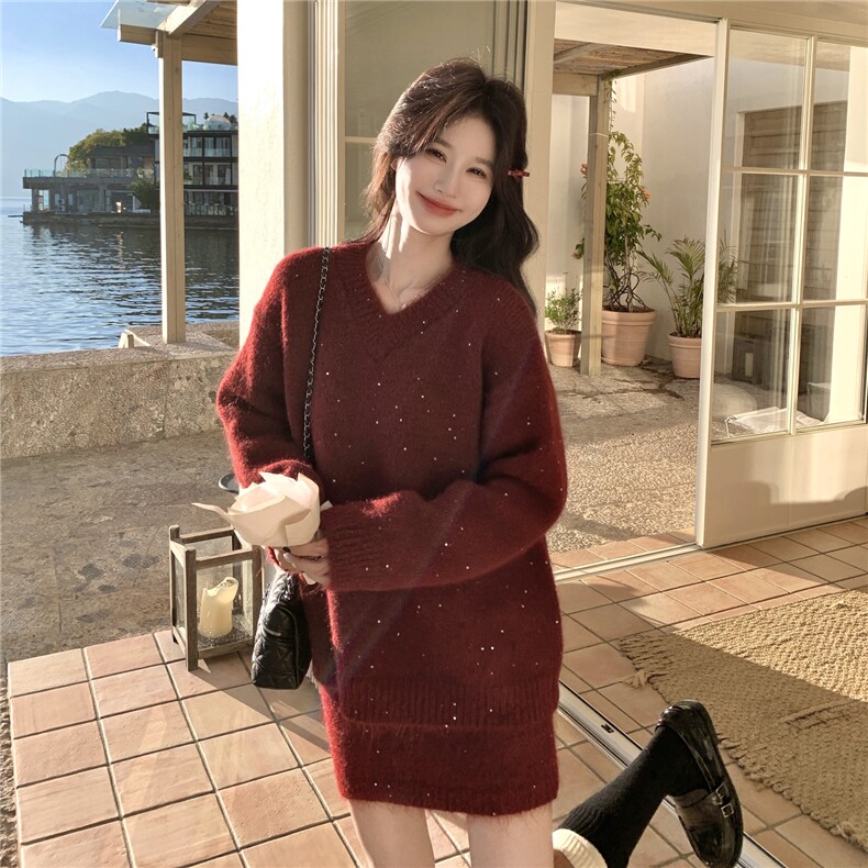 现货【新款】休闲毛衣套装2B114-2188-P165-K245,针织衫/毛衣,2B114