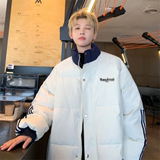 ！2025秋冬新款男士撞色潮牌棉衣加厚保暖棉服外套MY210特P80，男装棉衣，电商B220