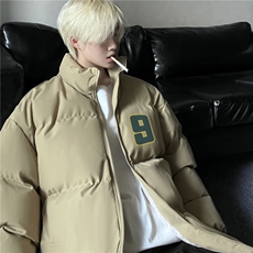 港风冬季新款潮流印花百搭保暖加厚棉服外套MY23412特批70控118，男装棉衣，星座605(原A050)