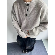 美式复古亨利领毛衣男款高级感针织衫MY5010-P54，男装针织衫/毛衣，星座208-5