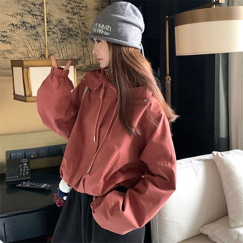 cleanfit可爱女孩爱户外/防晒冲锋衣短裤吊带,女装短外套,纯色衣恋