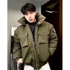 飞行员夹克棉服男冬季教练高级感痞帅立领短款工装外套M5016，男装夹克，星座1116A（原606A-3）