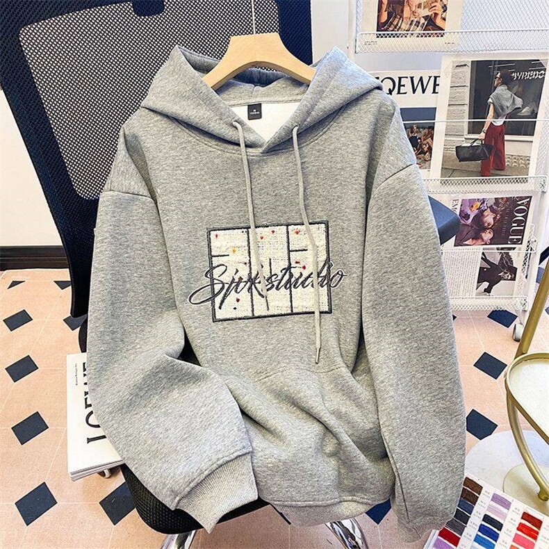 EE178-P55华棉卫衣女薄款2025早春新款连帽长袖t恤上衣，男装T恤，星座911-3