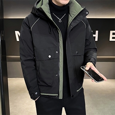 标50绒备货连帽防水冲锋衣冬季男士羽绒服外套8878-P235控298，男装夹克，电商B338