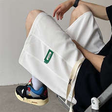 DK01-P25现货M-5XL280克华夫格夏季百搭休闲短裤宽松五分裤，男装牛仔裤，电商B327
