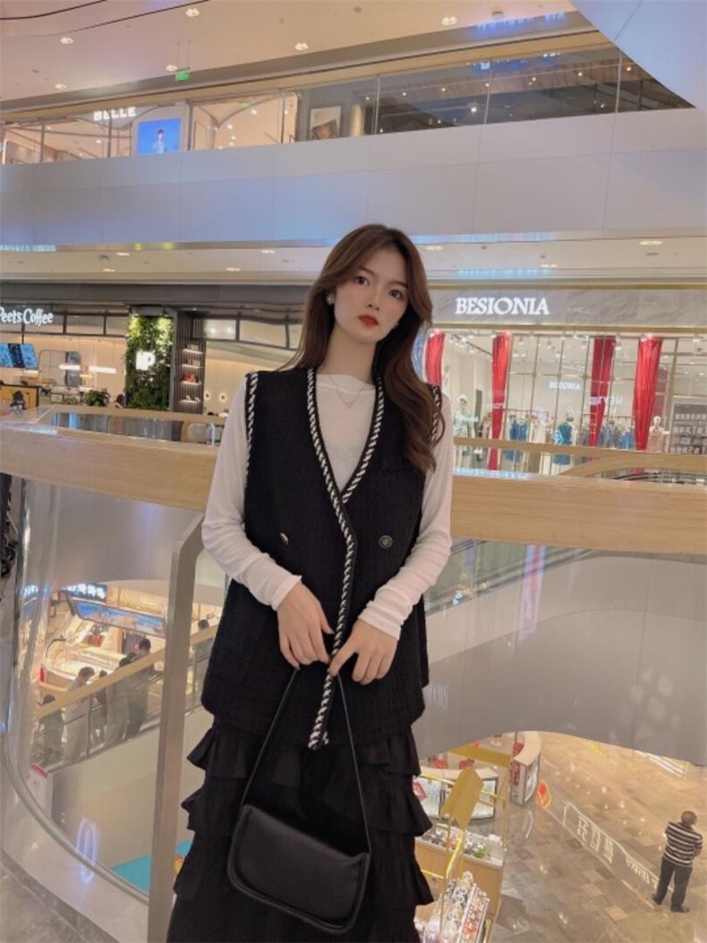 【秋装】小香马甲！，女装马夹，慕姿杨