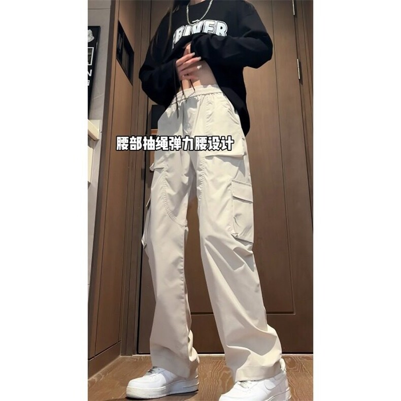 美式工装裤男春款痞帅直筒休闲裤多口袋显瘦机能冲锋裤K6041-P36,男装休闲裤,星座412-2