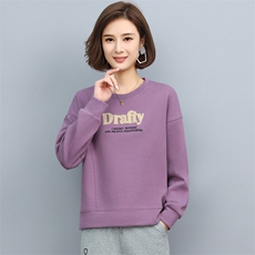 2023年秋季新款潮韩版休闲百搭套头圆领卫衣女宽松显瘦上衣打底衫，女装卫衣/绒衫，简韵佳