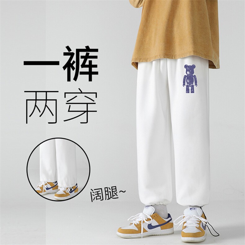 K13242-P35可束脚加厚加绒运动裤男大码休闲裤卫裤男,男装休闲裤,电商A040