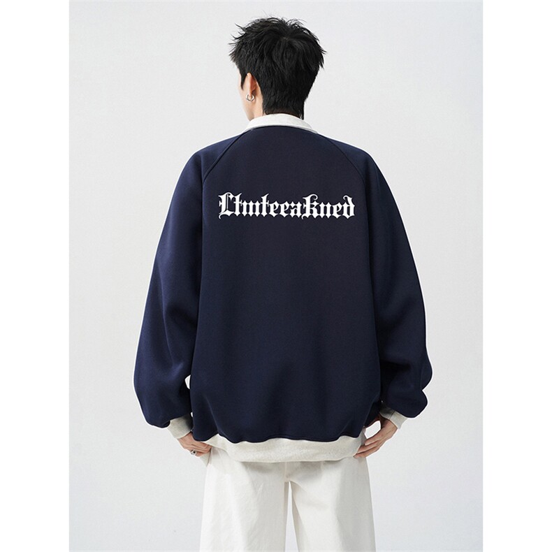 抖音得物品质美式高街重磅结构拼接织带翻领卫衣夹克外套AW11302，男装夹克，电商A443