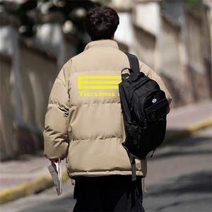 港风抖音直播高品质宽松男面包服羽绒棉外套棉衣M1045P90图片