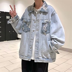 男秋季外套潮牌街头牛仔刺绣夹克JN101P65，男装夹克，星座1116-2