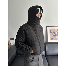 长袖棉服外套连帽拉链纯色轻薄百搭棉服MY8501特P79，男装棉衣，星座908-1