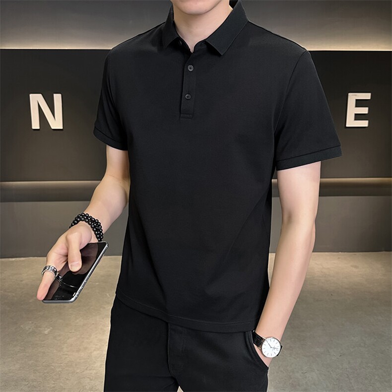 夏季新款短袖型男纯色POLO衫T恤休闲百搭半袖上衣PL88-P33图片