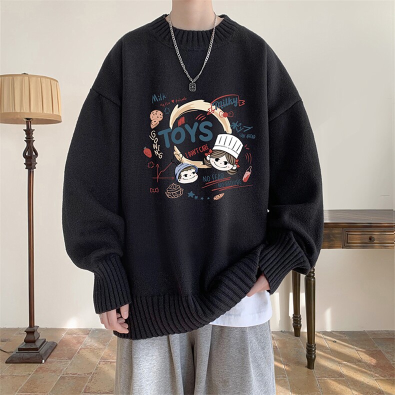半高领毛衣男大码胖子针织衫毛线衣 M18385-P45 加绒款-P65图片