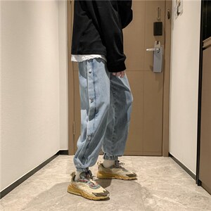秋冬装男士宽松牛仔裤工装裤潮流中性束脚裤子k190-p40控价59，男装牛仔裤，星座1008-1