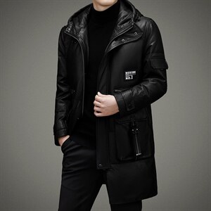 BAMJ-5228钱塘2020-2秋冬季厚款中年男士时尚休闲皮衣外套P835图片