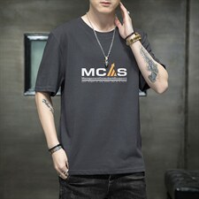 2026夏季新款潮流青少年字母印花T恤大码男士上衣1210-2-DT51-P10图片