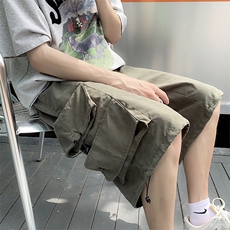DK920-P35夏季新款工装裤短裤男士大码宽松休闲五分裤2022潮M-5XL，男装牛仔裤，电商B280-1（原A049）