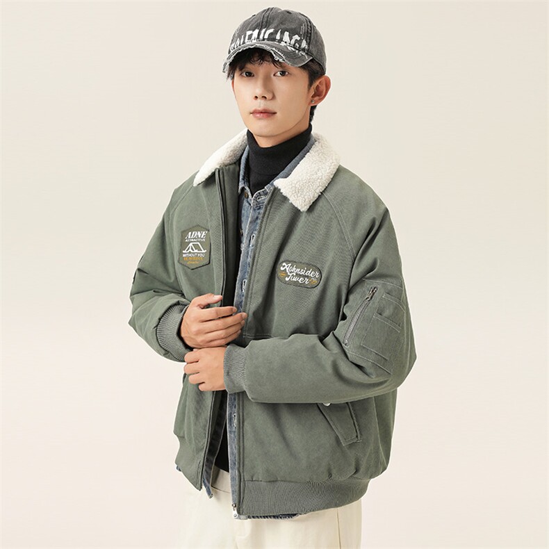 2025冬季新款男装日系潮牌纯色宽松休闲棉服加厚外套MY386-F172,男装棉衣,电商A101（原外27）