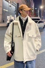 冬季呢料加厚ins港风羊羔毛外套男宽松棉衣棉服棉袄A071-066-P125，男装棉衣，电商A071