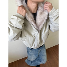 现货高品质美式高街冬季重磅硬挺短款座山雕毛领棉衣男女加厚外套，男装棉衣，电商A443