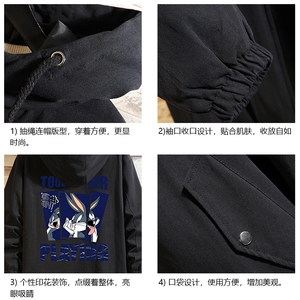 JK41234-P85  纯棉连帽夹克男士大码工装夹克男 砖墙图片