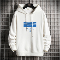 WY2033-P40纯棉连帽卫衣男大码运动帽衫宽松薄外套网格挂拍，男装卫衣，电商A040A