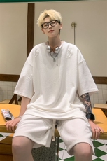 量大优供视频新中式龙纹提花短袖T恤男XH62-特p20，男装T恤，电商B367