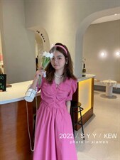 夏季彩色连衣裙美，女装连衣裙，6·9衣社