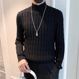 高领麻花毛衣男冬季针织衫男生秋冬款线衣MY0601-P63