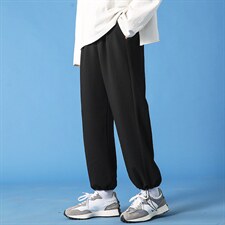 夏季大码港风束脚抽带日系学生青少年潮流百搭九分裤男K9163P35，男装休闲裤，电商B226