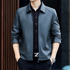 FA6008钱塘2020-3新款冬季百搭时尚休闲帅气中年男士皮衣外套P150，男装皮衣，钱塘207-3