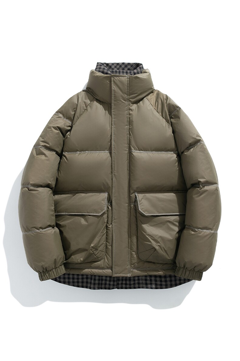 得物抖音新标90绒白鸭绒假两件羽绒服YR2379-P220控298大码,男装羽绒服,星座717