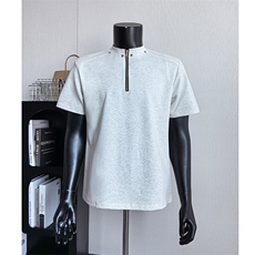 美式简约高街短袖T恤男拉链宽松半袖上衣正肩T恤25XT77281特批30，男装T恤，电商A042