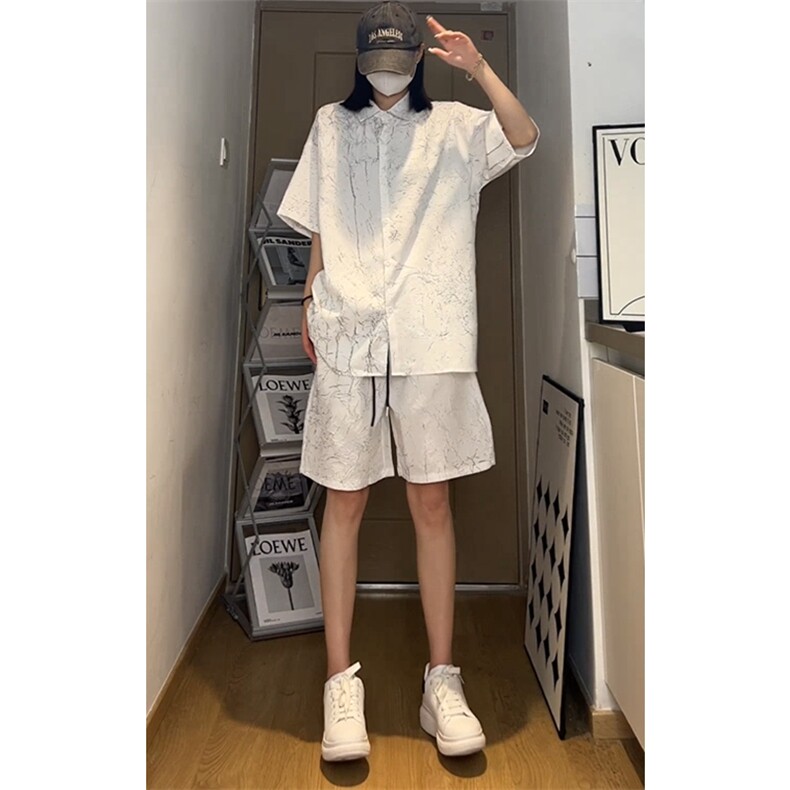 肌理感褶皱裂纹衬衫压皱套装衬衫C2436-P45裤K2438-P35,男装衬衫,星座1213